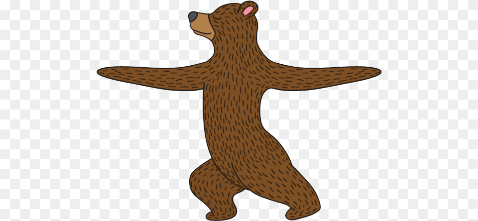 Cartoon Bear Doing Yoga, Animal, Wildlife, Mammal Free Transparent Png