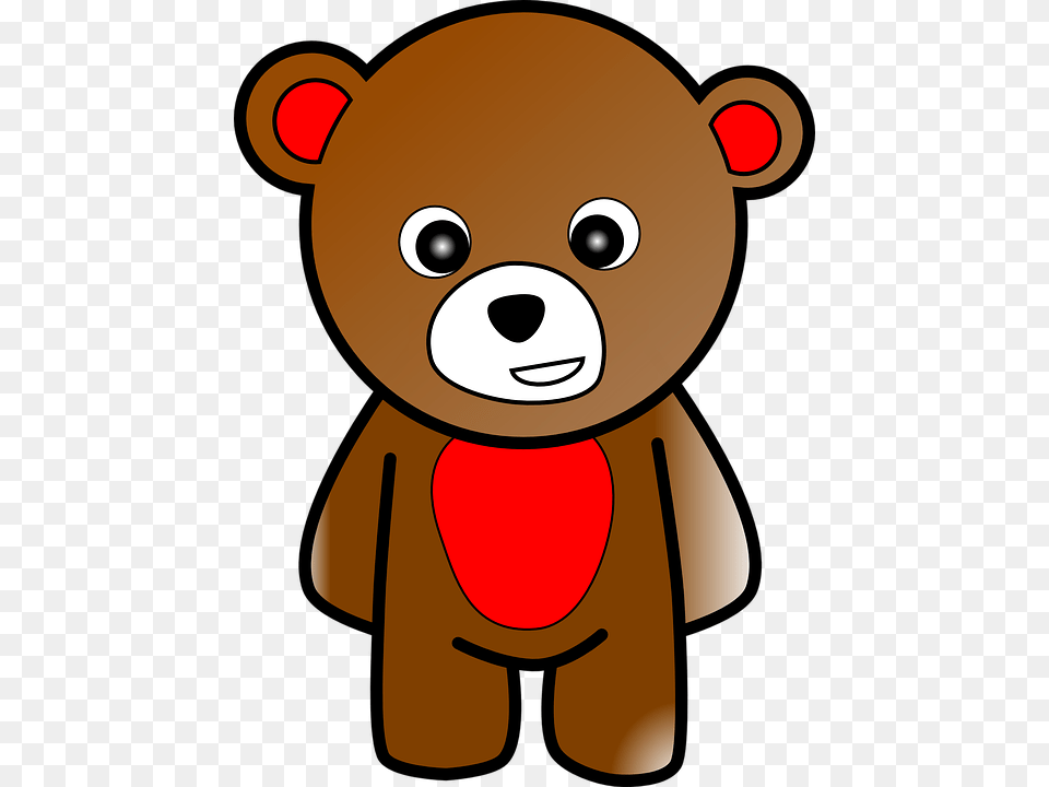 Cartoon Bear Standing Up, Plush, Toy Free Png