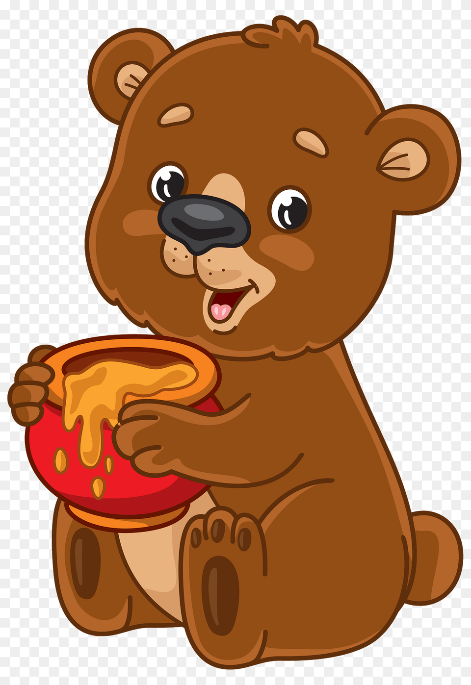 Cartoon Bear With Honey Pot Clipart, Dynamite, Weapon, Animal, Wildlife Free Png Download