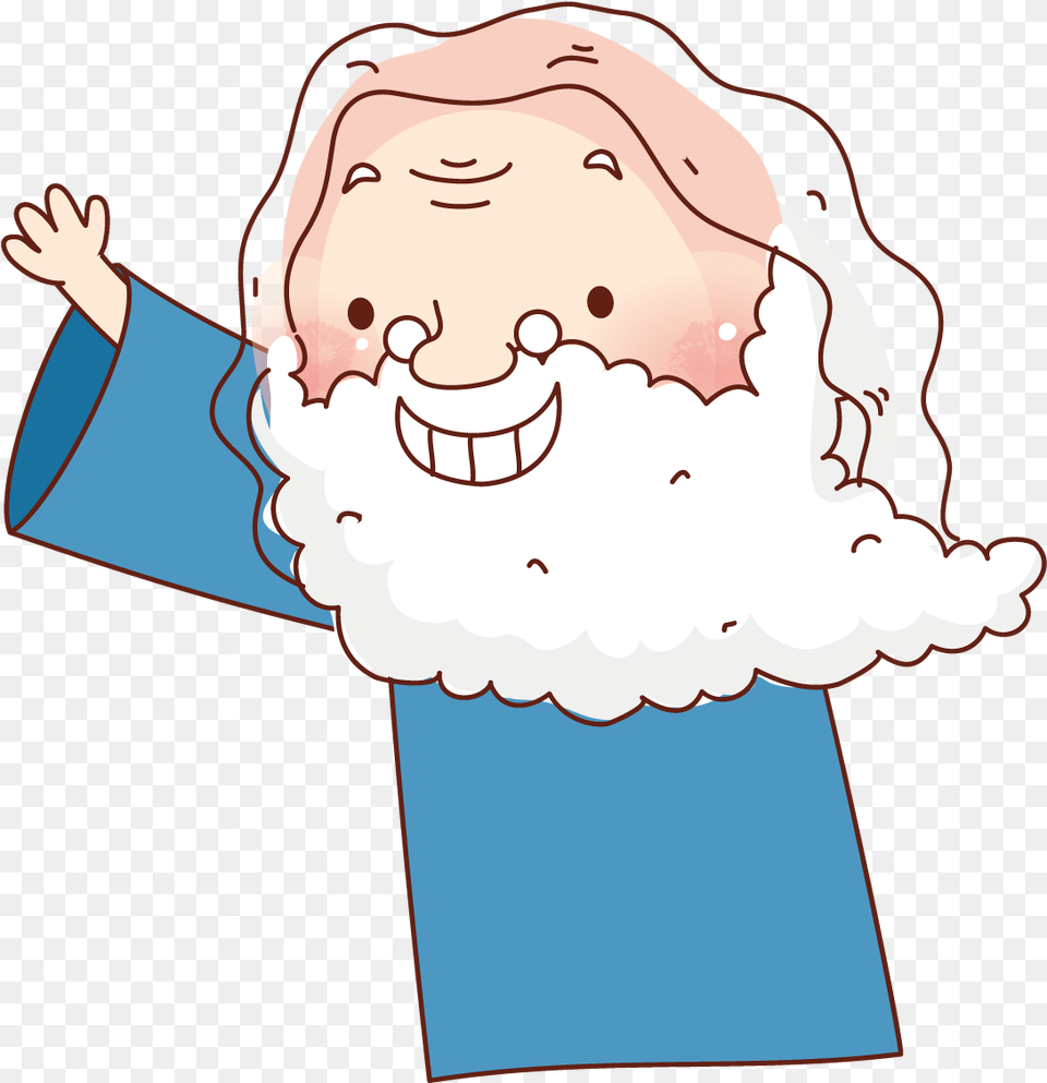 Cartoon Beard Beard Grandfather Cartoon, Baby, Person, Face, Head Png Image