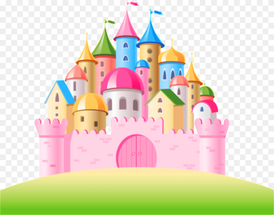 Cartoon Beautiful Colored Fairytale Castle Pattern Cinderella Castle Clipart, Person, People, Fortress, Food Free Transparent Png