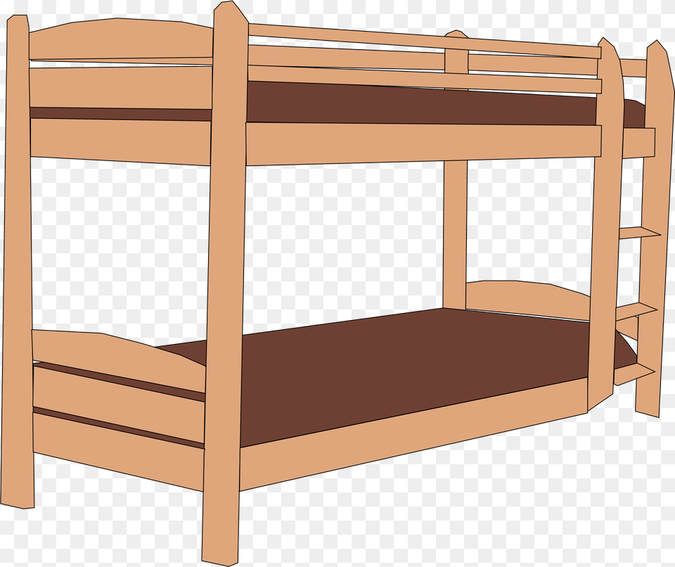 Cartoon Bed Clipart Bunk Bed Clipart, Bunk Bed, Crib, Furniture, Infant Bed Free Transparent Png