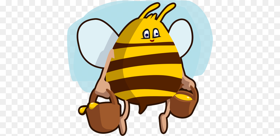 Cartoon Bee Carrying Honey, Animal, Honey Bee, Insect, Invertebrate Free Transparent Png