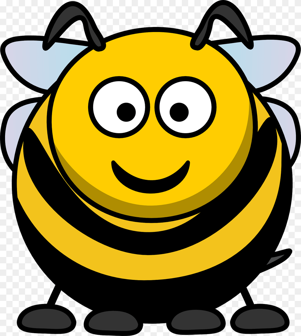 Cartoon Bee Clipart, Animal, Invertebrate, Insect, Honey Bee Free Png
