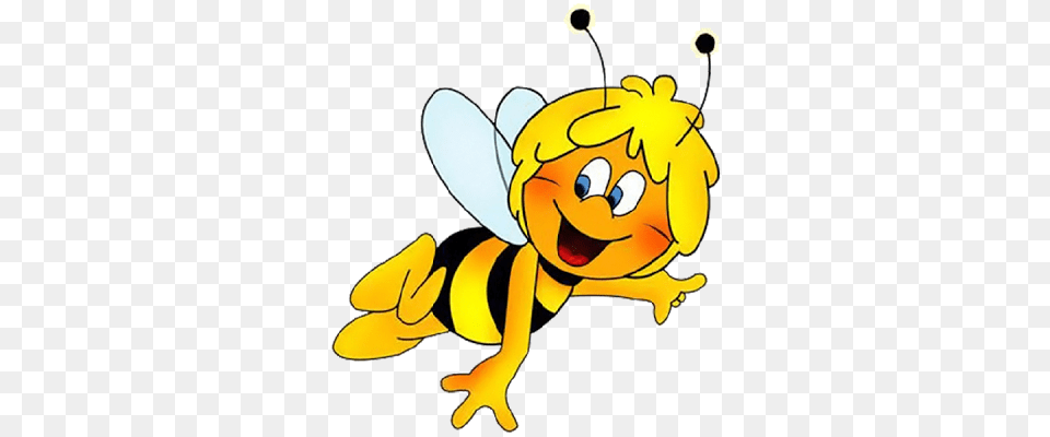 Cartoon Bee Clipart, Animal, Insect, Invertebrate, Wasp Free Png