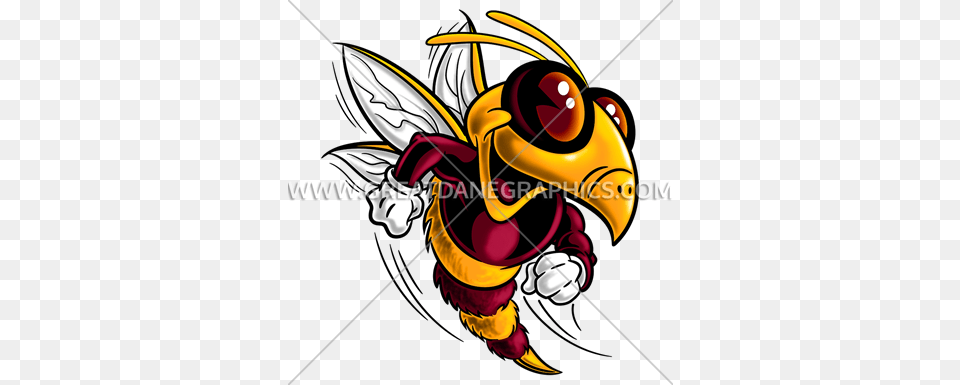 Cartoon Bee Mascot Production Ready Artwork For T Shirt Printing, Animal, Insect, Invertebrate, Wasp Free Transparent Png