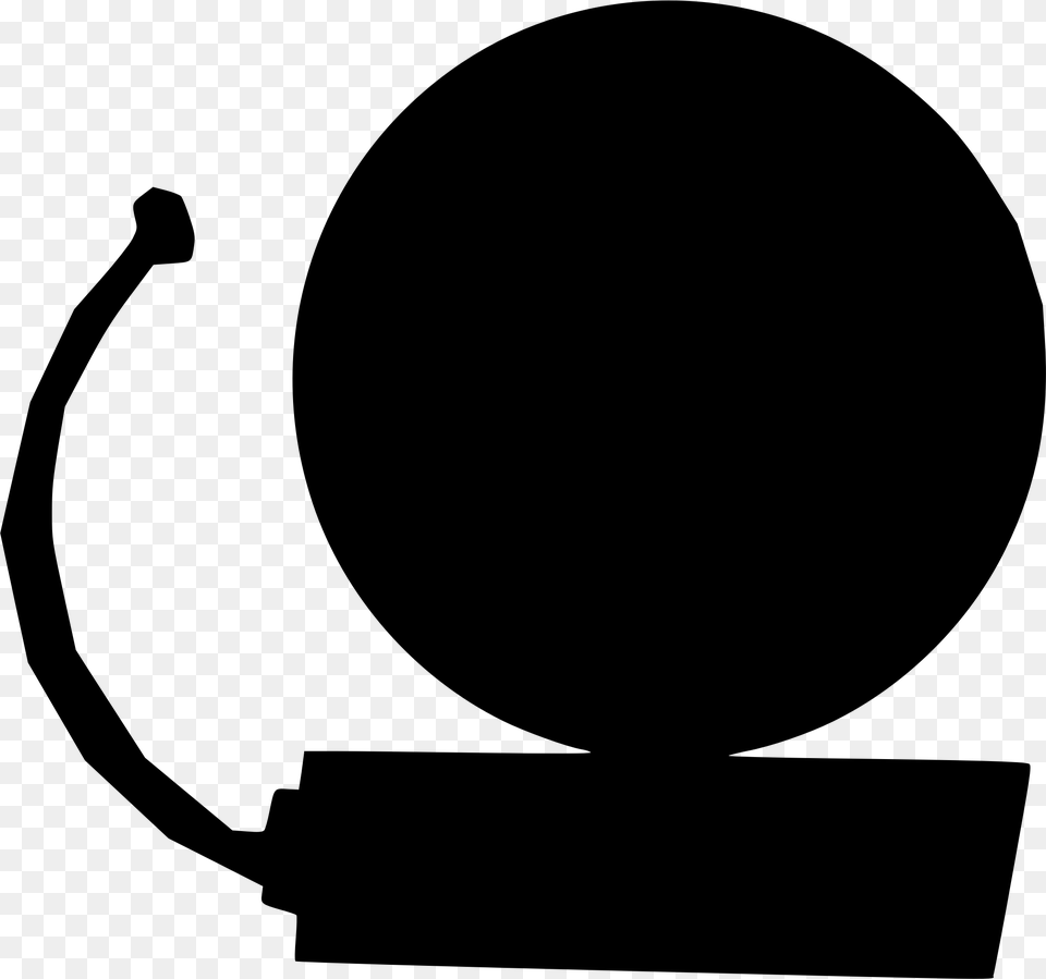 Cartoon Bell Silhouette Transparent School Bell Animated, Gray Free Png Download