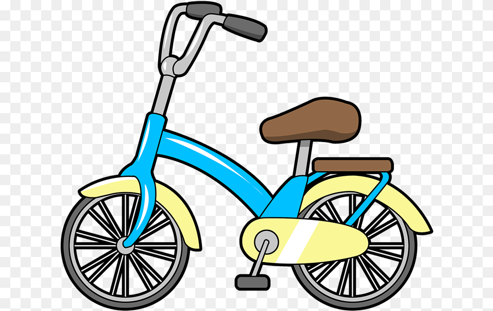 Cartoon Bicycle Cartoon Picture Of Bicycle, Machine, Transportation, Tricycle, Vehicle Free Transparent Png