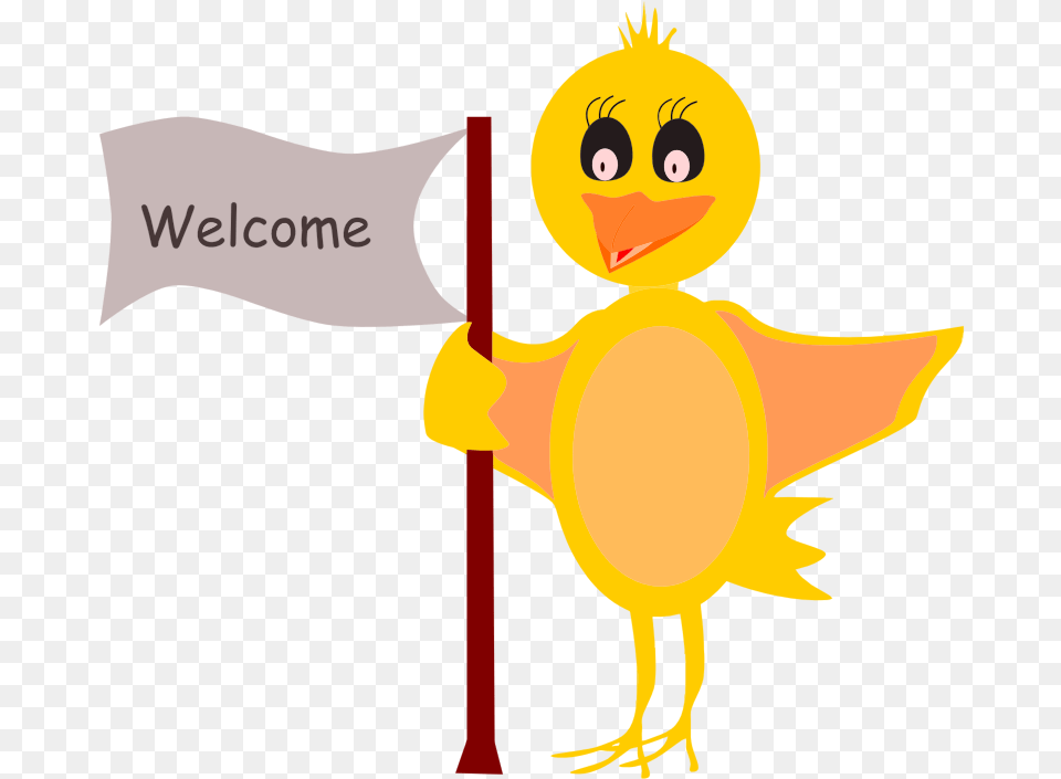 Cartoon Bird With Welcome Sign Cartoon Welcome Images Hd, Baby, Person, Face, Head Free Png