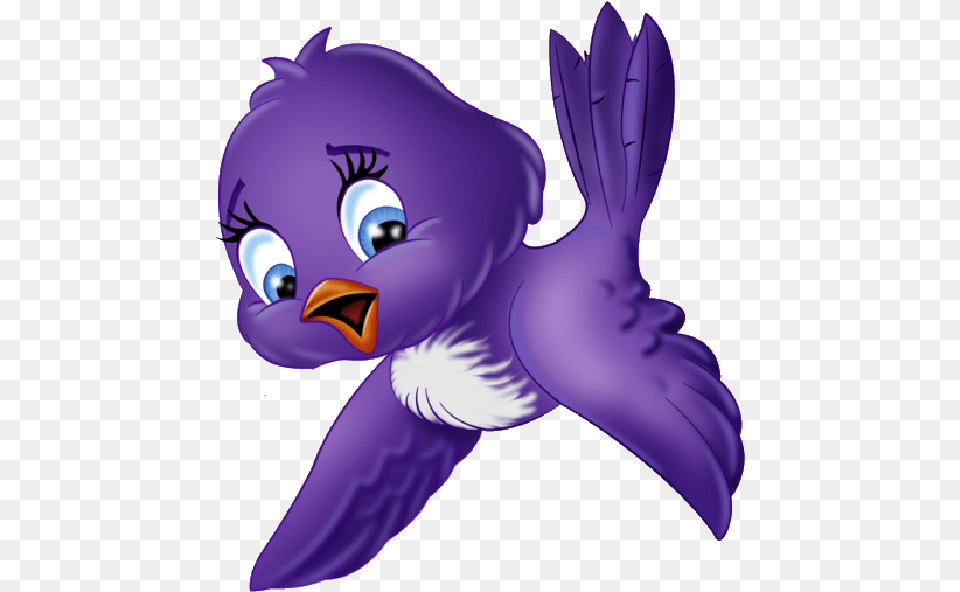 Cartoon Birds Purple Bird Clipart, Publication, Comics, Book, Beak Png Image