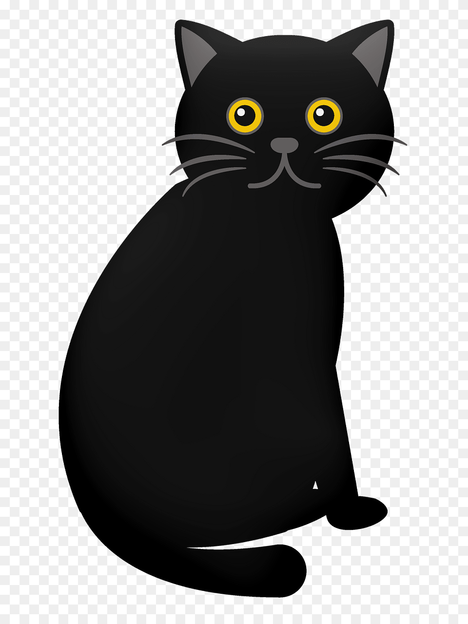 Cartoon Black Cat Clipart, Animal, Mammal, Pet, Black Cat Png