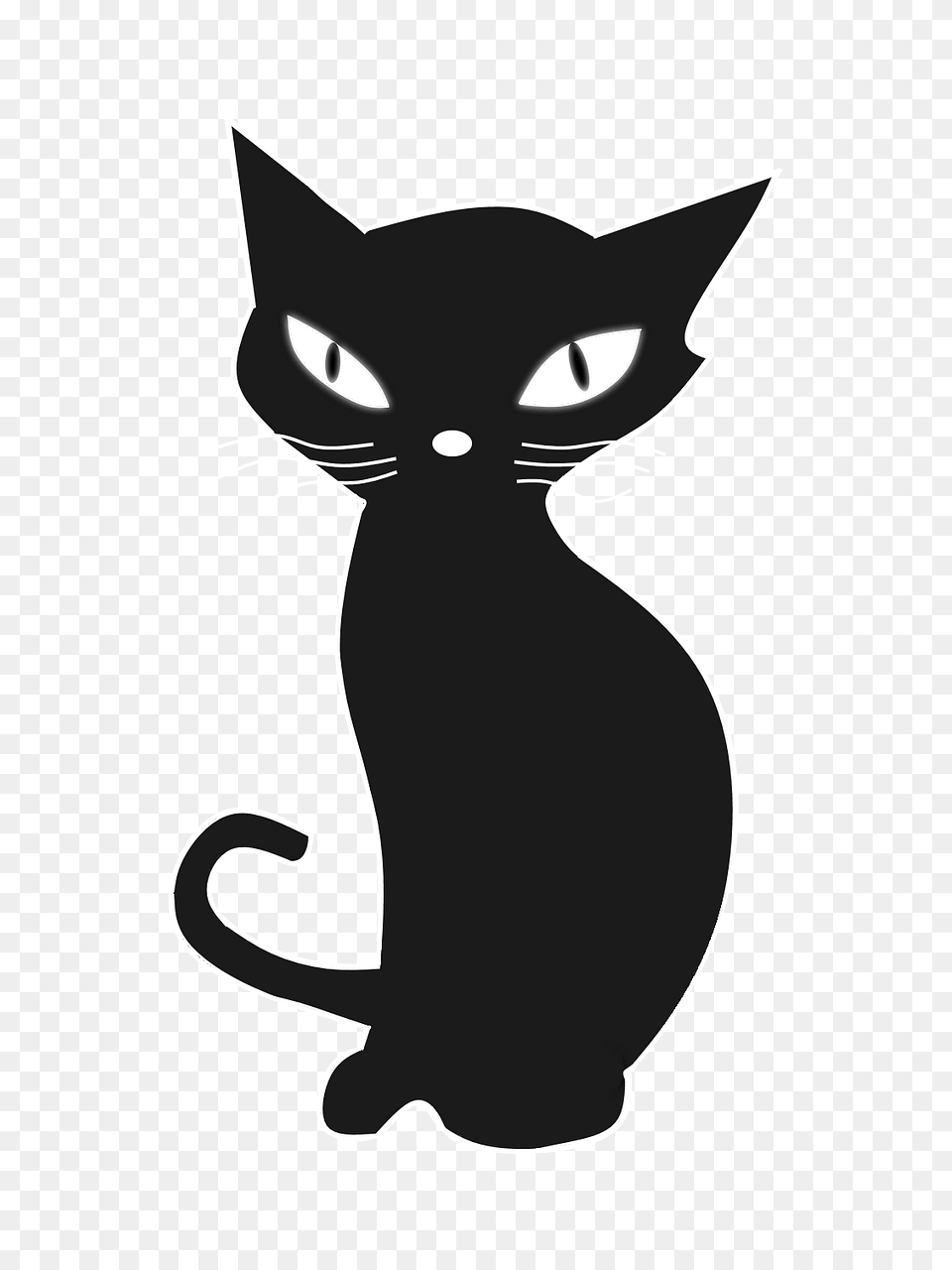 Cartoon Black Cat Clipart, Animal, Mammal, Pet, Black Cat Png