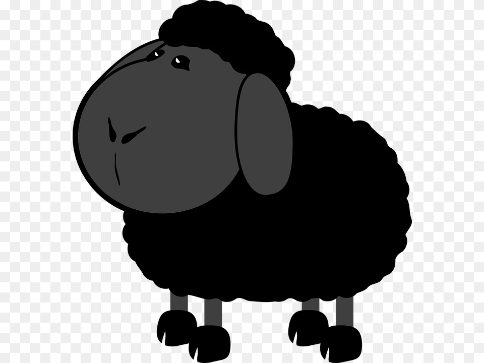 Cartoon Black Sheep Gallery, Lighting Free Transparent Png