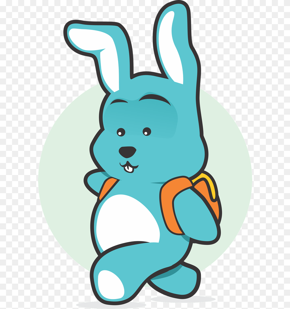 Cartoon Blue Bunny, Plush, Toy, Baby, Person Png Image