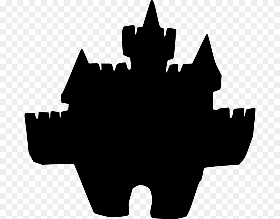 Cartoon Blue Castle, Gray Free Transparent Png