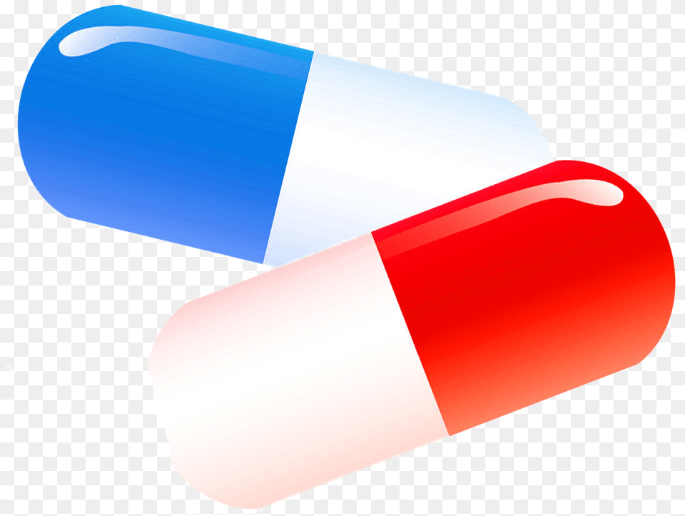Cartoon Blue Pills Transprent Red Blue Pills, Capsule, Medication, Pill, Aircraft Free Transparent Png