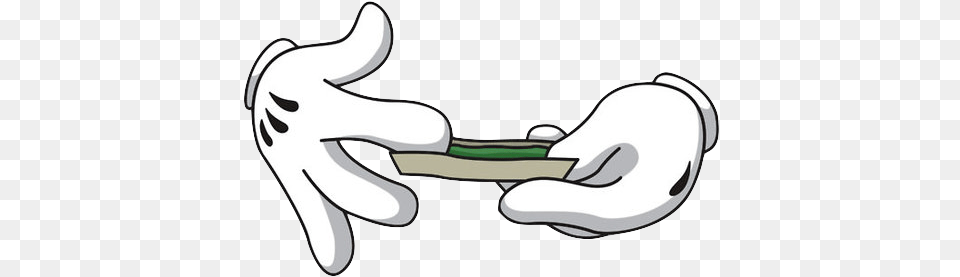 Cartoon Blunt Mickey Mouse Hands Rolling Joint, Smoke Pipe, Clothing, Glove Free Transparent Png