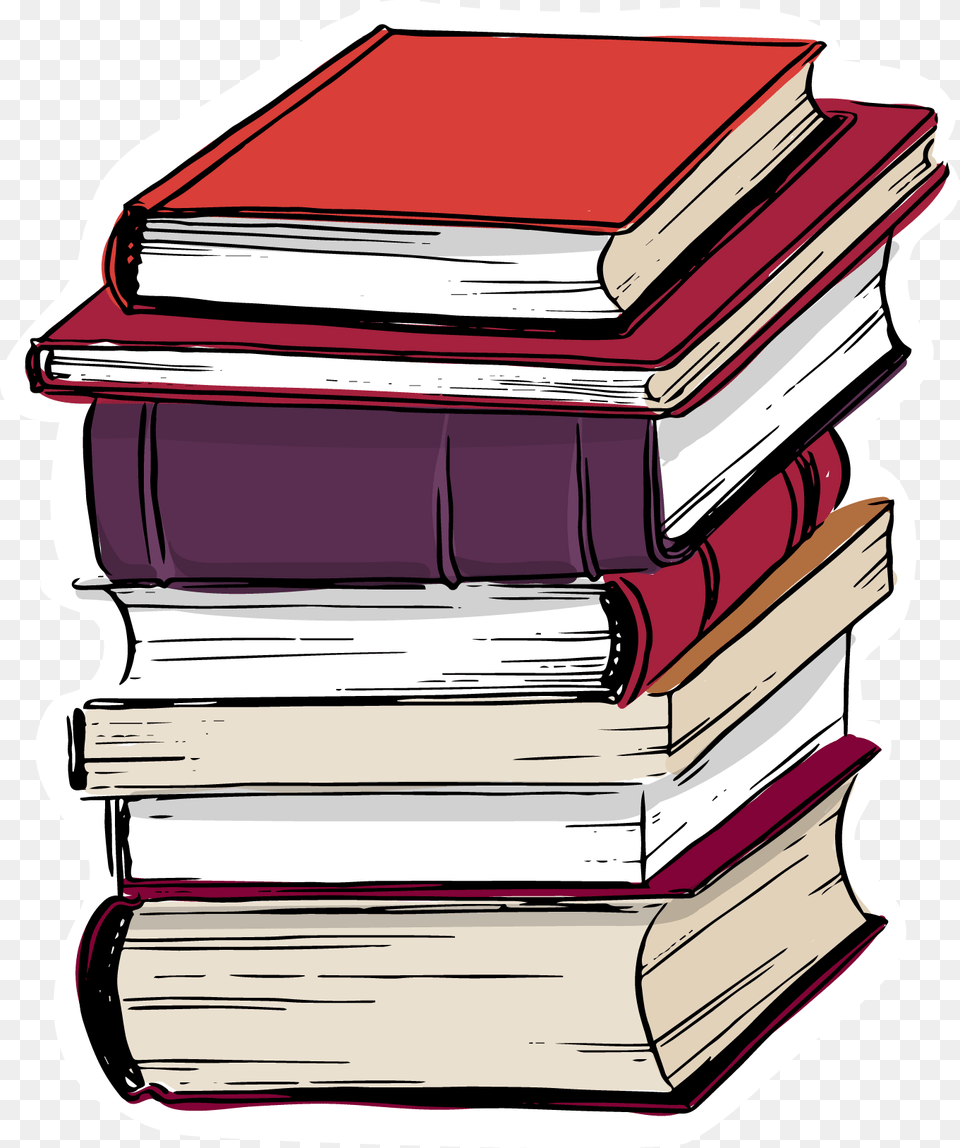 Cartoon Books Transparent Background Books Cartoon, Book, Publication, Indoors, Library Free Png
