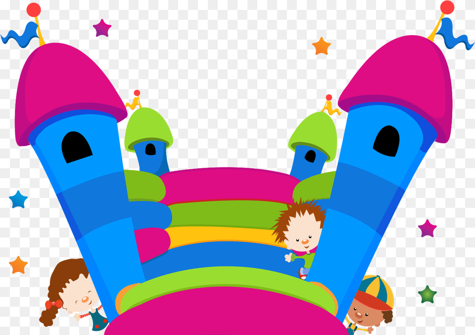 Cartoon Bounce House, Art, Graphics, Baby, Person Png Image