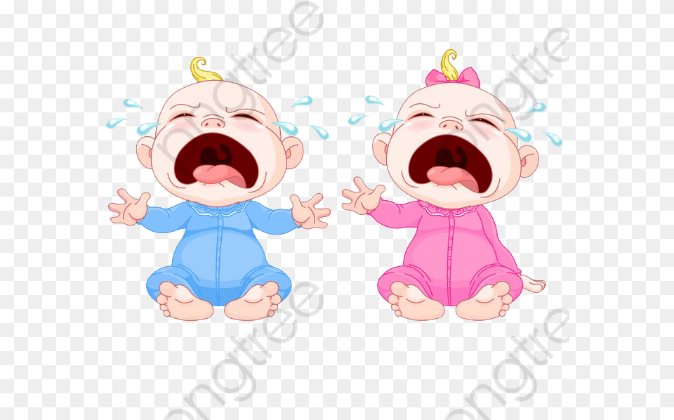 Cartoon Boy And Crying Babies Clipart, Baby, Person, Face, Head Free Png