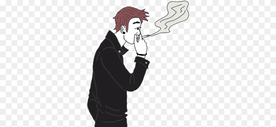 Cartoon Boy Smoking Cigarettes Hd Smoking A Cigarette Cartoon, Face, Head, Person, Adult Png Image