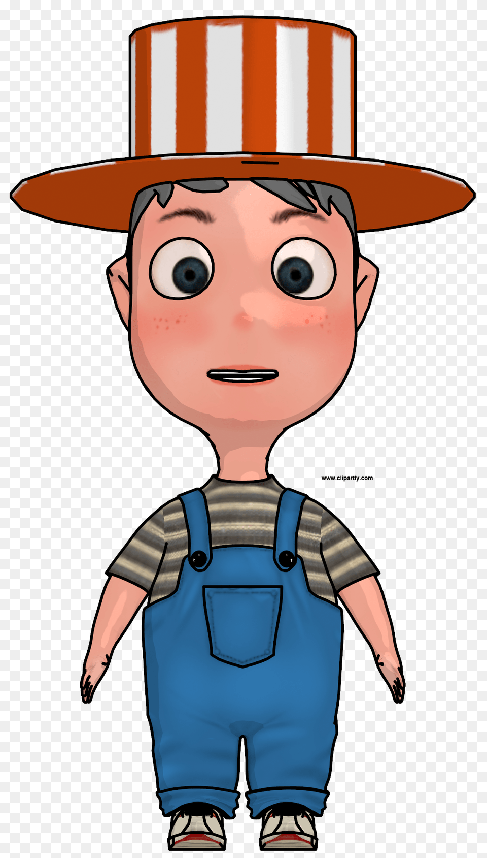 Cartoon Boy With Hat Front View Clipart, Clothing, Baby, Person, Face Free Png Download