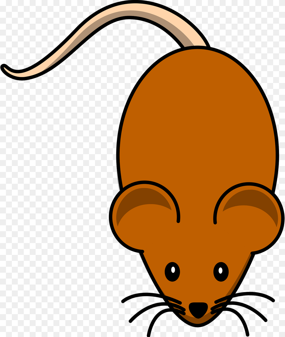Cartoon Brown Mouse Clipart, Animal, Mammal, Rat, Rodent Free Png