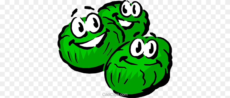 Cartoon Brussels Sprouts Royalty Vector Clip Art Illustration, Green, Baby, Person, Face Free Transparent Png