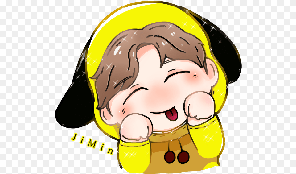 Cartoon Bts Jimin Dog, Helmet, Baby, Person, Face Free Png Download