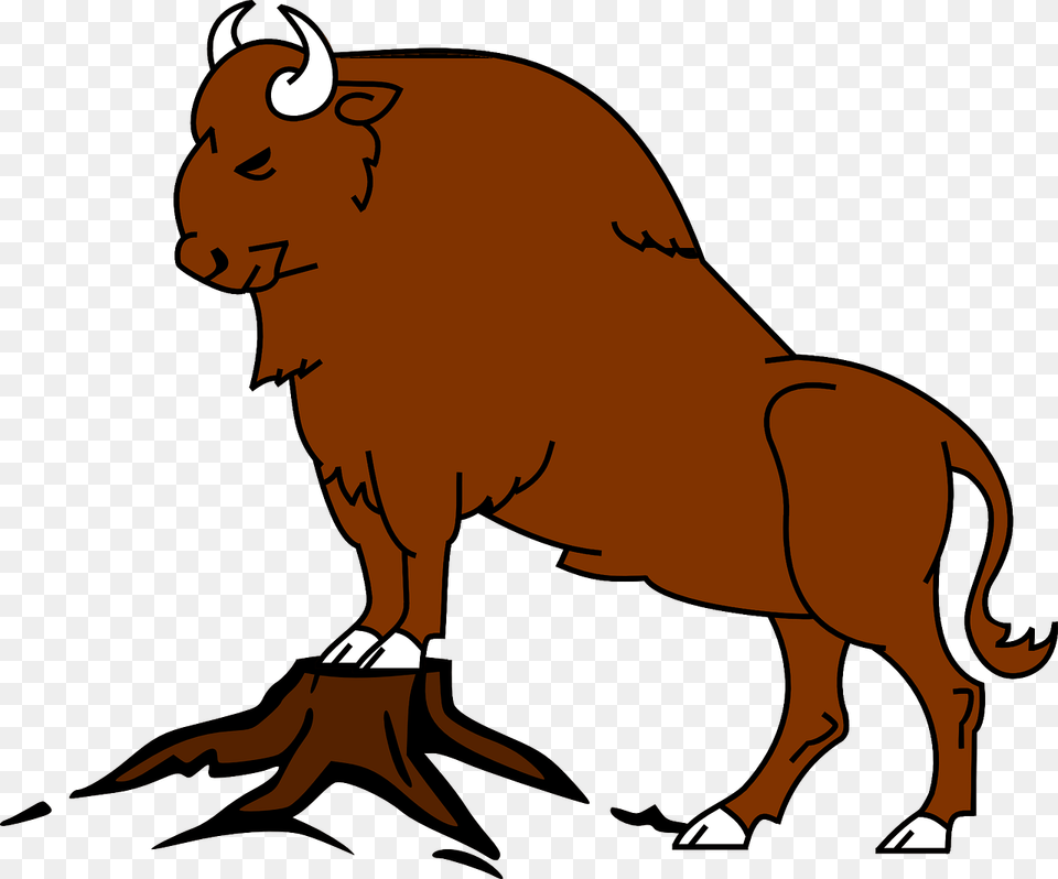Cartoon Buffalo, Animal, Mammal, Wildlife, Bison Free Png