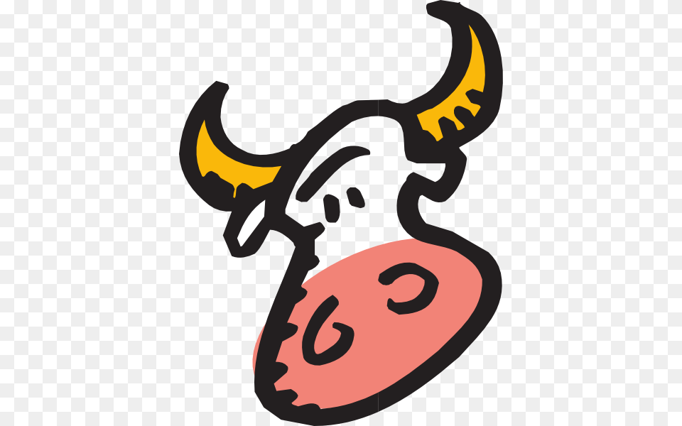 Cartoon Bull Face Clip Art, Animal, Cattle, Livestock, Mammal Free Png Download