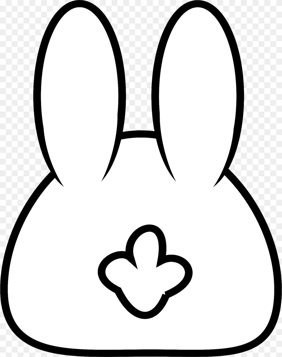 Cartoon Bunny Back Clipart, Animal, Mammal, Rabbit, Stencil Free Png Download