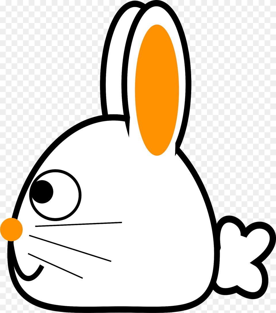 Cartoon Bunny Side Clipart, Animal, Mammal, Rabbit Free Png