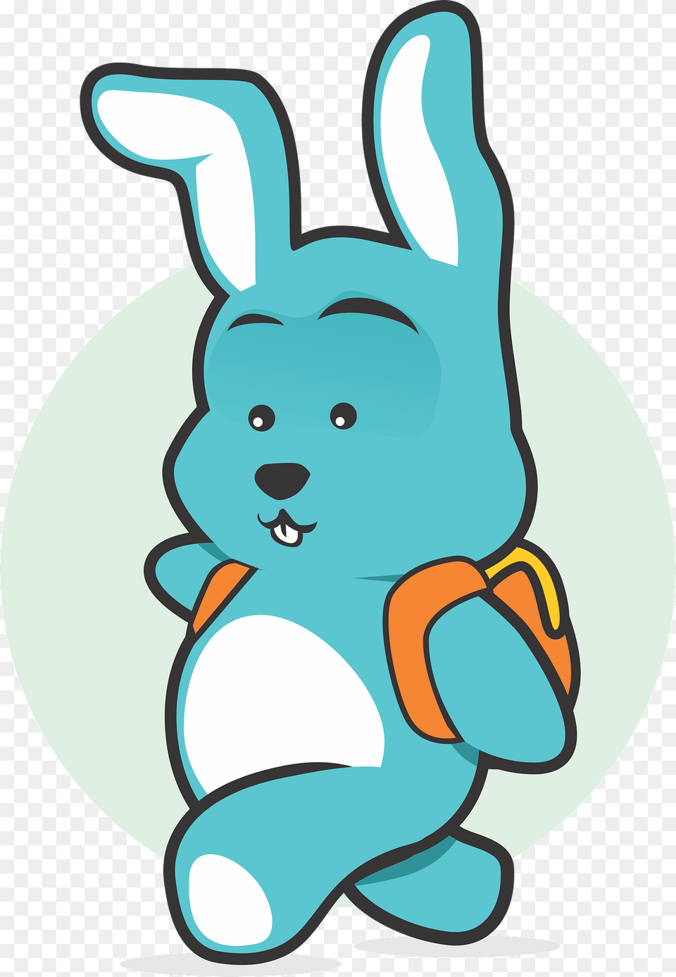 Cartoon Bunny With Backpack Clipart, Plush, Toy, Baby, Person Png