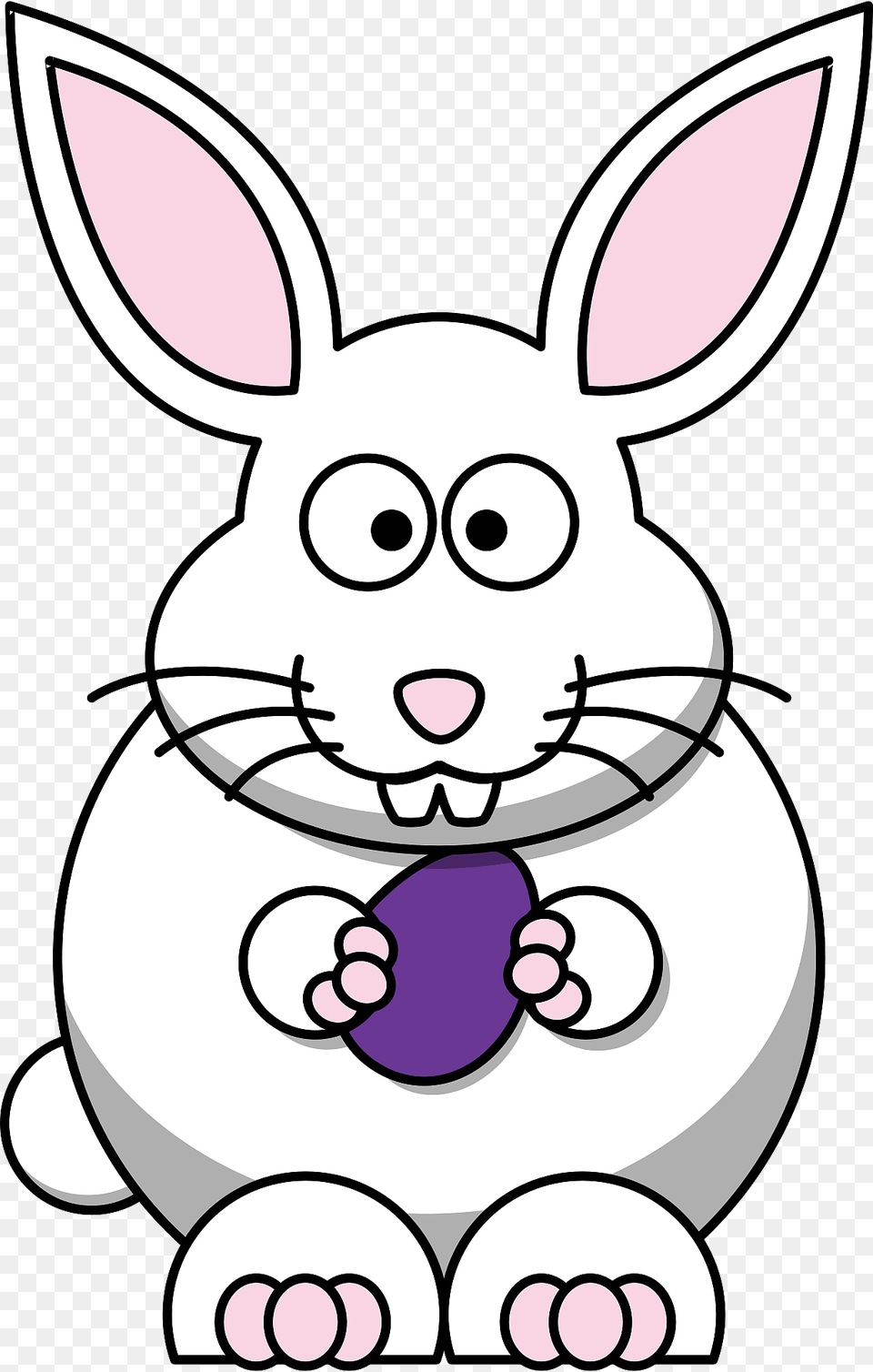 Cartoon Bunny With Egg Clipart, Animal, Mammal, Rabbit, Bear Free Png Download