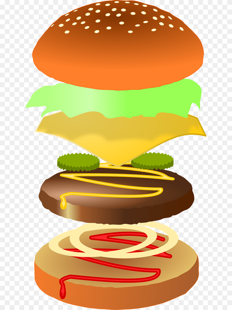 Cartoon Burger Build A Burger Clipart, Food Free Png Download