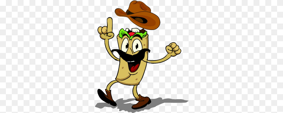 Cartoon Burrito Picture Taco Cartoon, Clothing, Hat Png