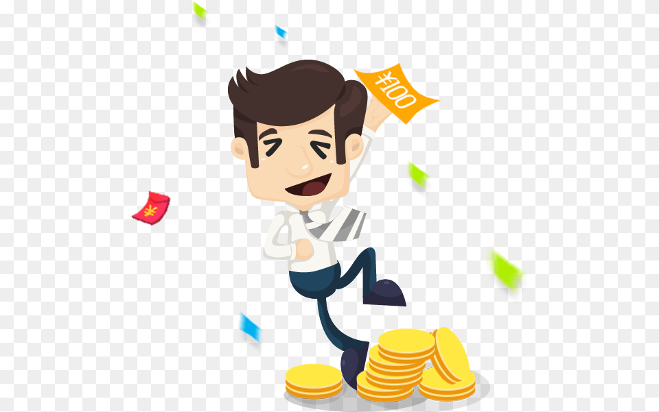 Cartoon Business Man Money Transprent Cartoon, Baby, Person, Face, Head Free Png Download