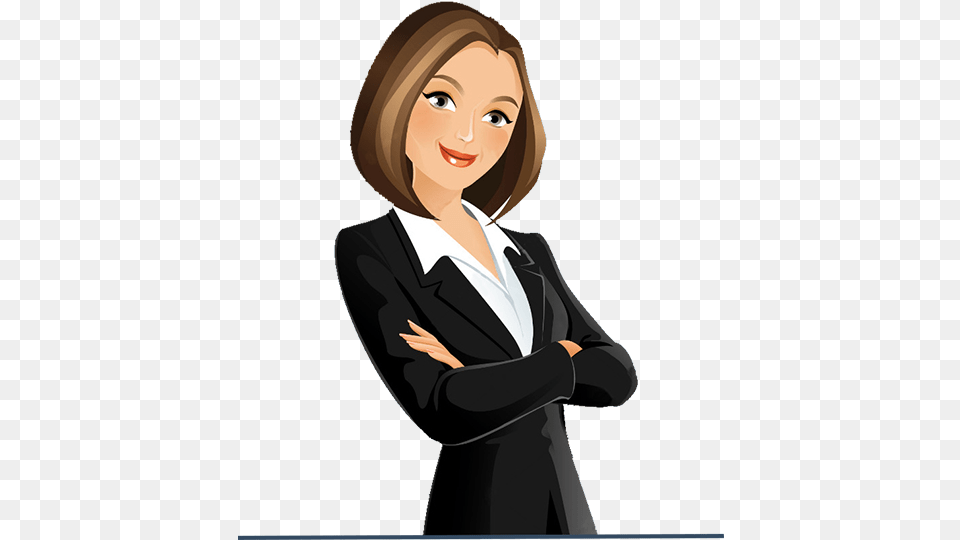 Cartoon Business Woman, Adult, Suit, Clothing, Female Free Png Download