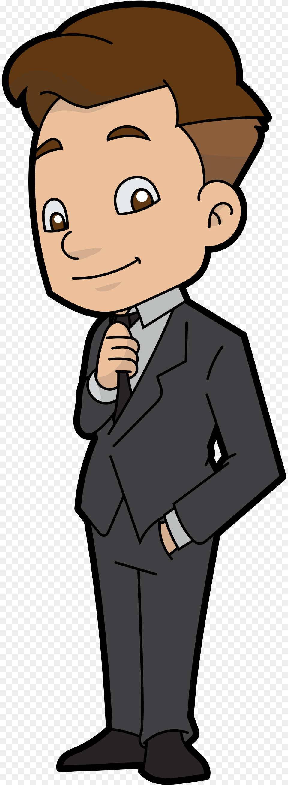 Cartoon Businessman, Clothing, Formal Wear, Suit, Person Free Transparent Png