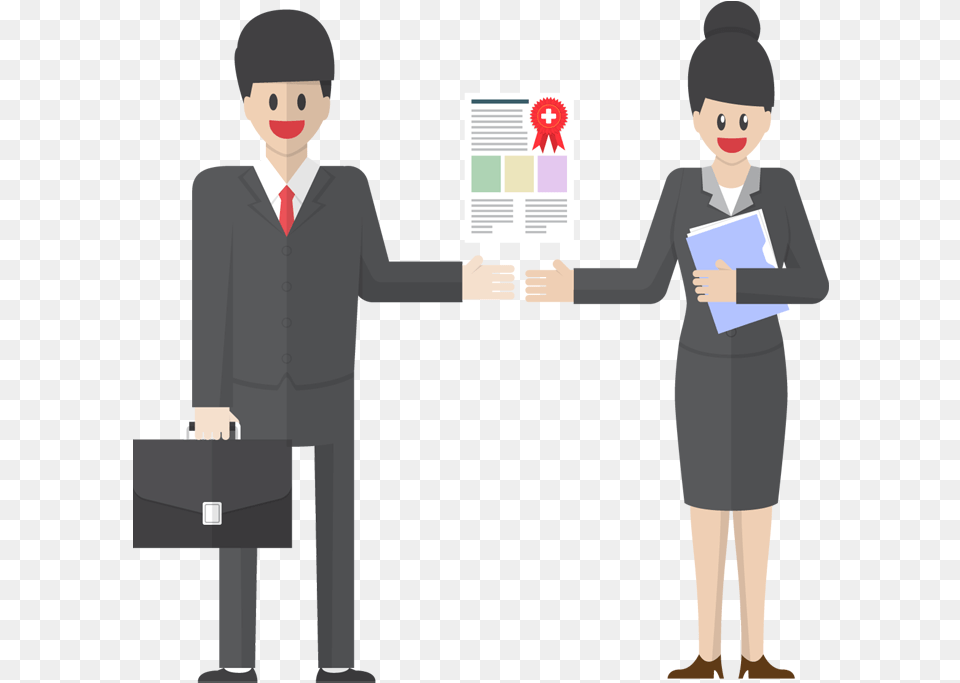 Cartoon Businessman And Woman Promote Businessman And Woman, Person, Adult, Female, Face Png