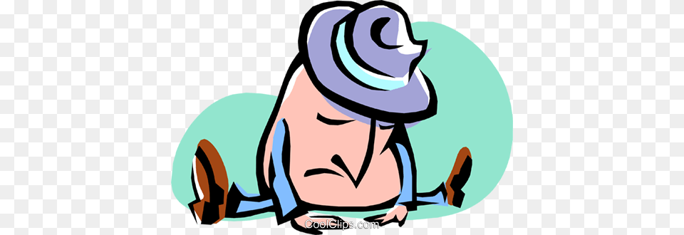 Cartoon Businessman Feeling Sad Royalty Vector Clip Art, Clothing, Hat, Baby, Person Free Png