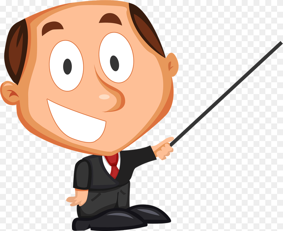 Cartoon Businessman With Pointer Clipart, Fishing, Leisure Activities, Outdoors, Water Free Png