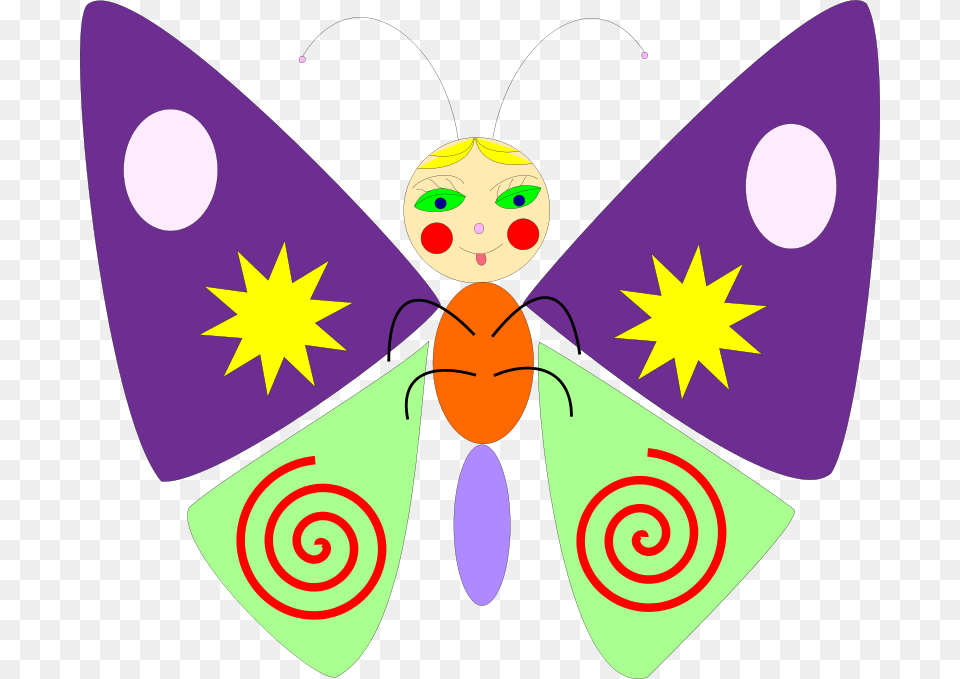 Cartoon Butterfly Non Symmetric Cartoon Butterfly, Purple, Art, Graphics, Baby Free Png Download