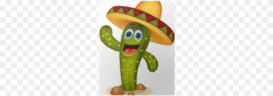 Cartoon Cactus, Clothing, Hat, Plant, Sombrero Png