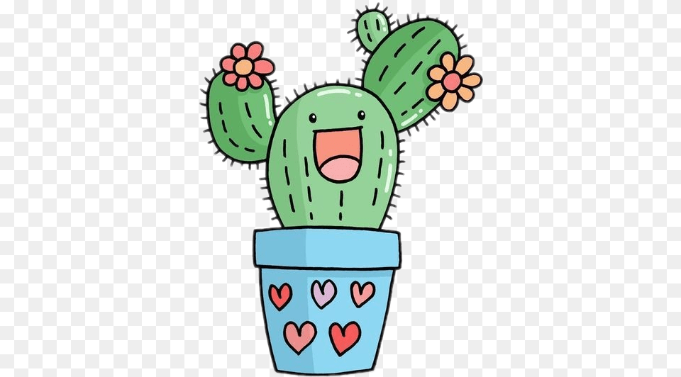 Cartoon Cactus Cactus Smile Flower Cactuslover Cactus Dibujo, Plant, Dynamite, Weapon Free Transparent Png