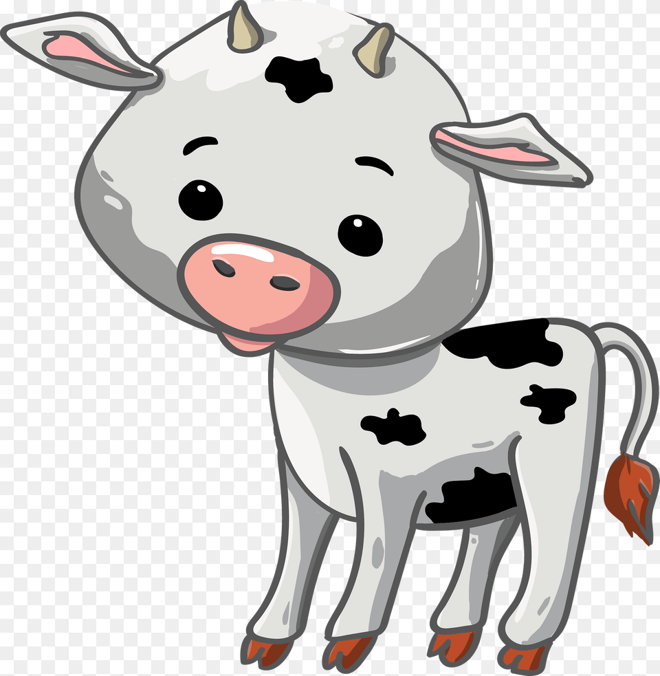 Cartoon Calf Clipart, Animal, Cattle, Livestock, Mammal Png Image
