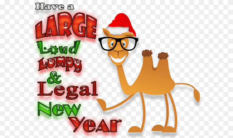 Cartoon Camel Wearing Glasses And A Santa Hat Pointing Cartoon, Baby, Person, Book, Comics Free Png