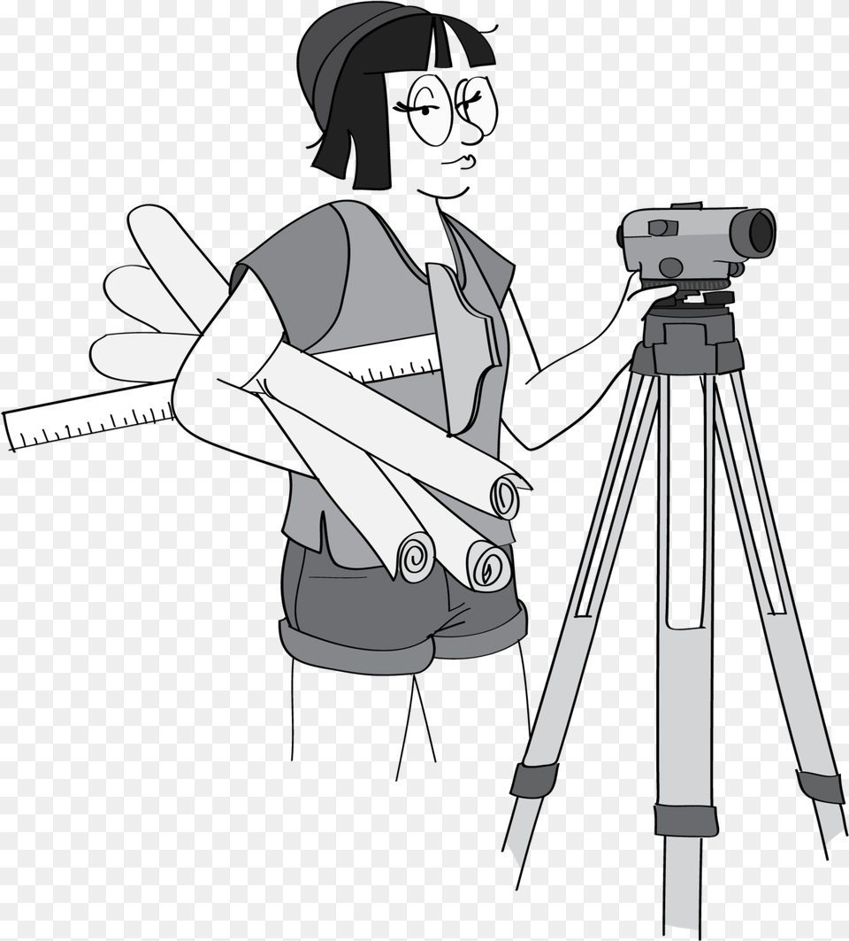 Cartoon Camera, Tripod, Photography, Person Free Png