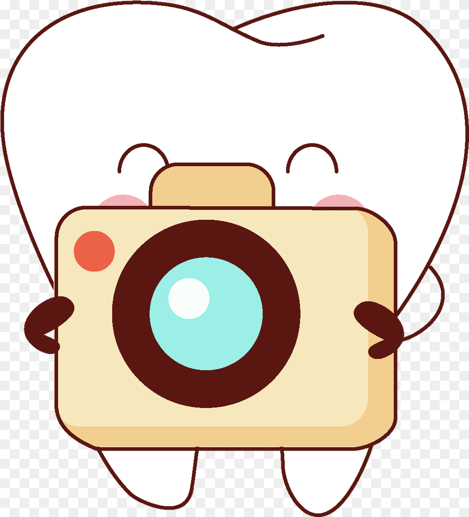 Cartoon Camera Tooth Element Circle, Electronics, Photography, Food, Ketchup Png Image